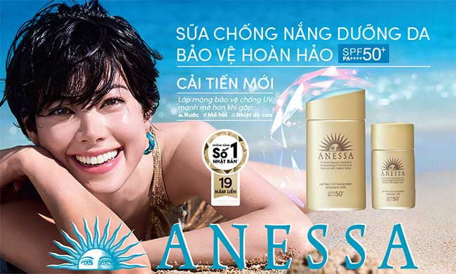 Review kem chống nắng Anessa cho da dầu Perfect UV Sunscreen Skincare Milk