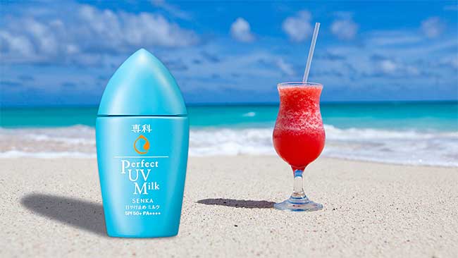 Kem chống nắng Senka Perfect UV Milk dòng kem chống nắng kết hợp dưỡng ẩm