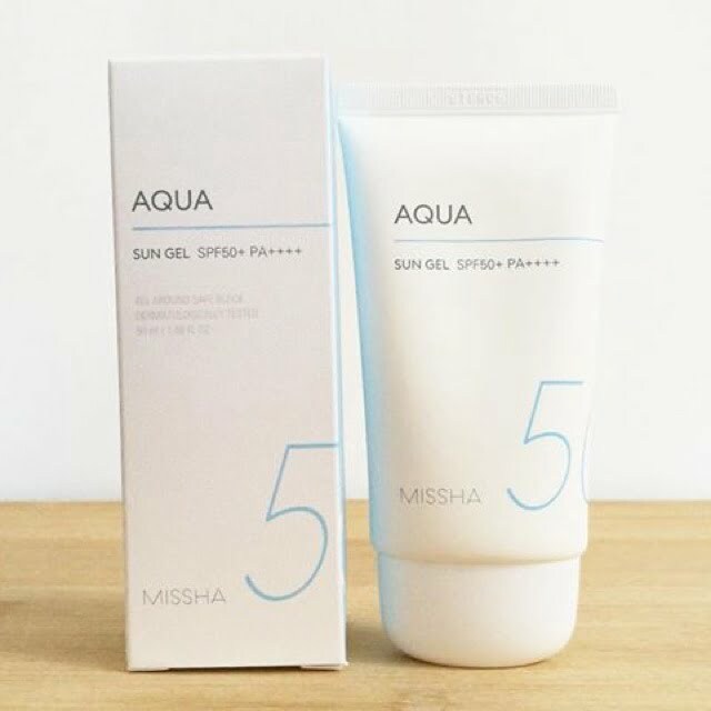 Kem chống nắng - sản phẩm quan trọng không thể thiếu trong chu trình chăm sóc da! 33 Kem chống nắng Missha Aqua Sun Gel chính hãng