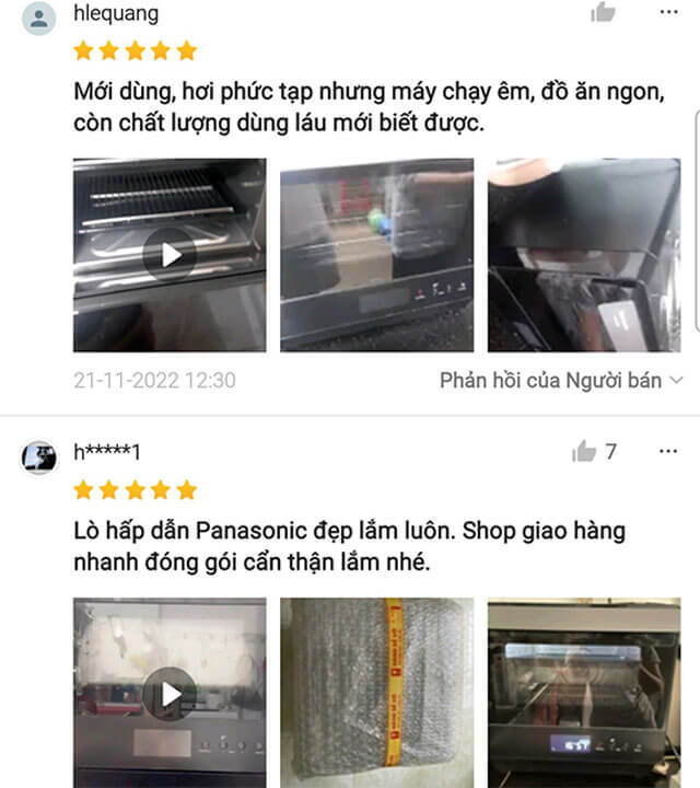 Đánh giá của khách hàng về lò hấp nướng chiên không dầu NU-SC180BYUE