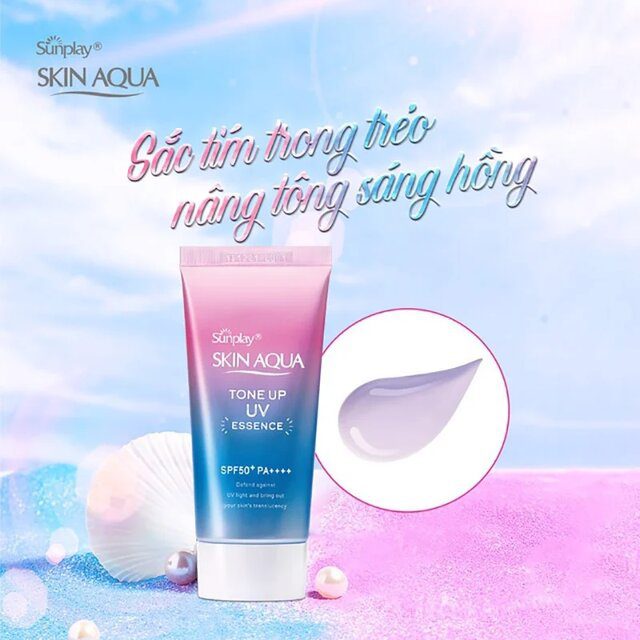 Kem chống nắng Skin Aqua Tone Up UV Essence Lavender 80g vừa có công dụng bảo vệ da, vừa chăm sóc da hiệu quả