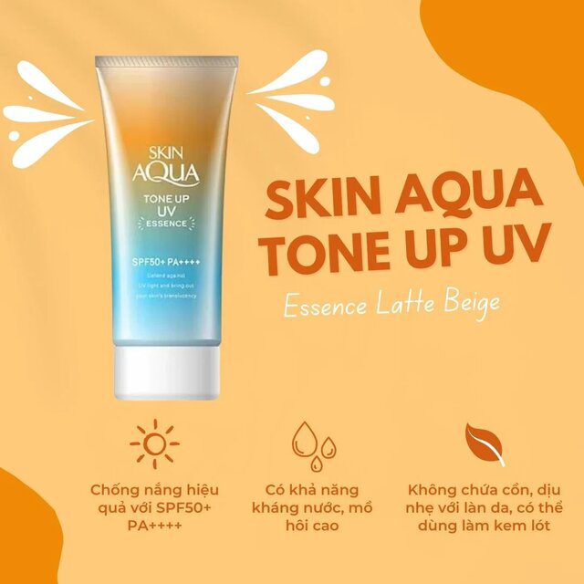 Tinh Chất Chống Nắng Hiệu Chỉnh Sắc Da Sunplay Skin Aqua Tone Up UV Essence Latte Beige