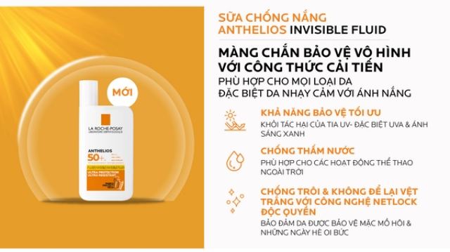 Hiệu quả kem chống nắng Anthelios Invisible Fluid Non-perfumed SPF50+ (mẫu mới)
