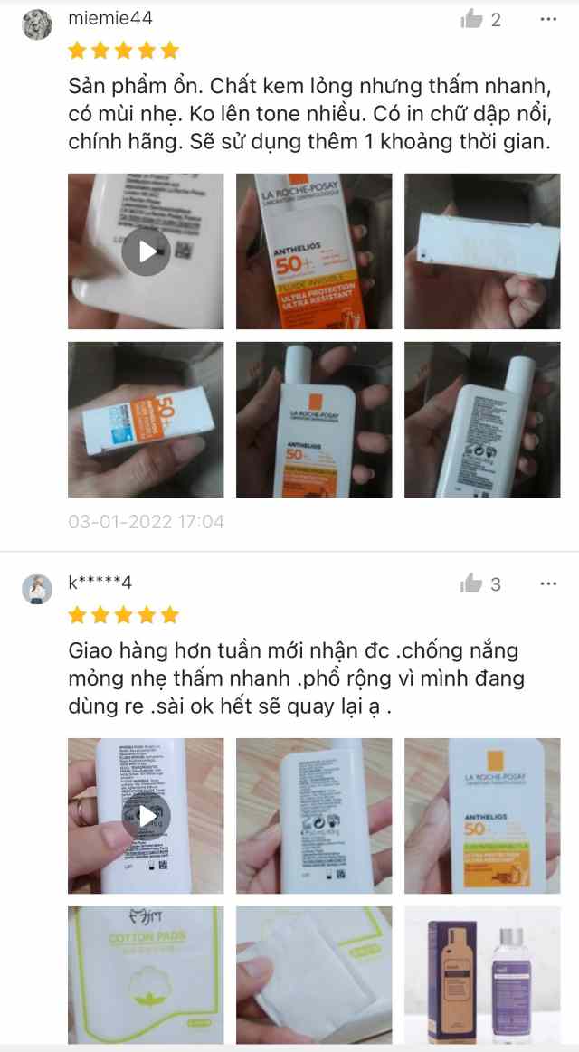 review chat luong kem anthelios invisible fluid fluide invisible thuc te